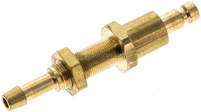 Schott-Kupplungsstecker (NW2,7) 4mm Schlauch, Messing