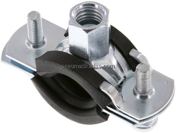 Rohrschelle 16 - 19mm,Stahl verzinkt mit Einlage, FISCHER