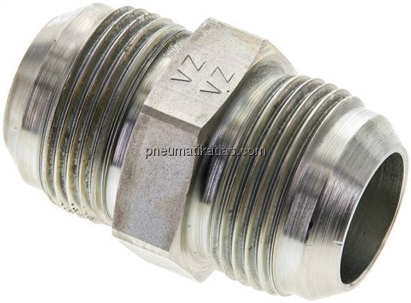 Doppelnippel UN 1-5/16"-12(JIC)-UN 1-5/16"-12(JIC), Stahl verzinkt