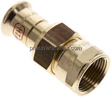 Pressfitting, Verschraubung flachd., 18mm / Rp 3/4"(IG)