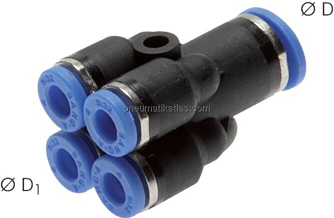 Exemplarische Darstellung: Mehrfachverteiler mit 4