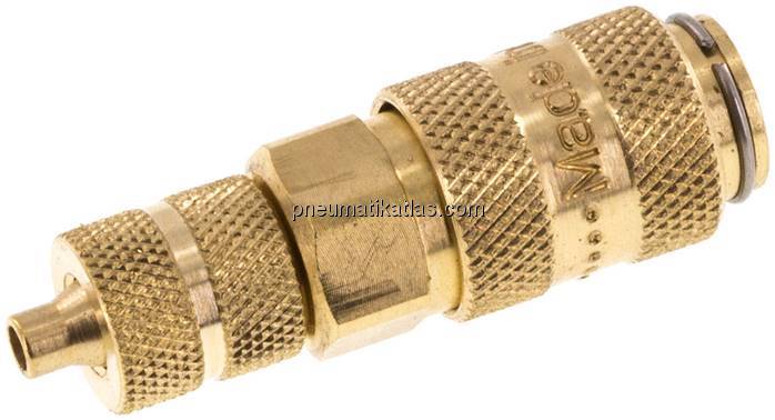 Kupplungsdose (NW2,7) 4,3x3mm Schlauch, Messing