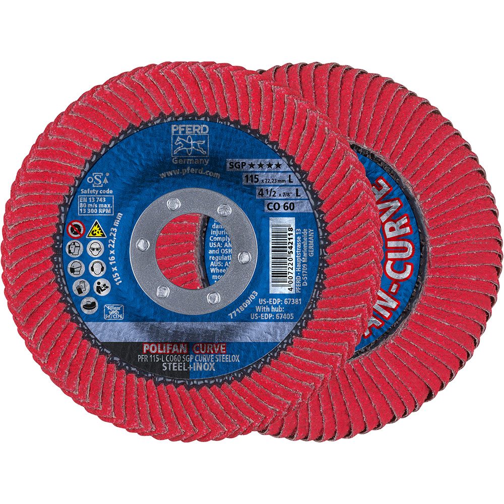 POLIFAN-Fächerscheiben PFR 115-L CO 60 SGP CURVE STEELOX