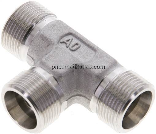 T-Schneidringverschraubung 16 S (M24x1,5), ohne Mutter & Schneidring, 1.4571