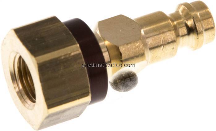 Kupplungsstecker (NW5) G 1/8"(IG), braun, Dreieck 9,5 mm