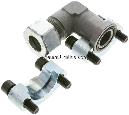 Winkel-Flanschverschraubung 1"-SAE (6000 PSI), 25 S (M36x2)