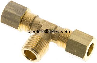 T-Klemmringverschraubung R 1/4"-8 (M12x1)mm, Messing