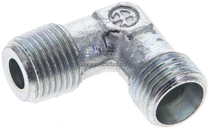 Winkel-Schneidringverschraub. R 1/8"-6 LL (M10x1), ohne Mutter & Schneidring, St