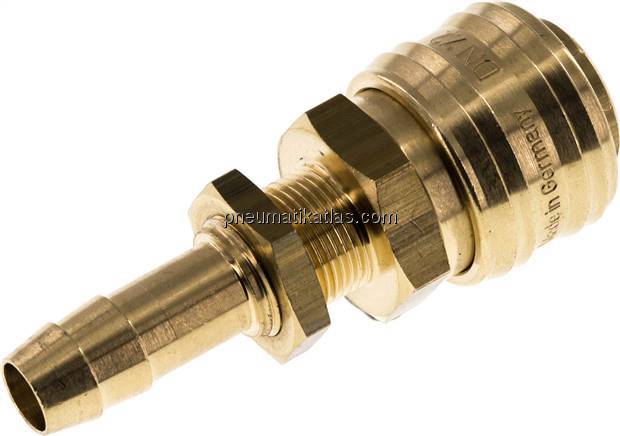 Schott-Kupplungsdose (NW7,2) 10mm Schlauch, Messing