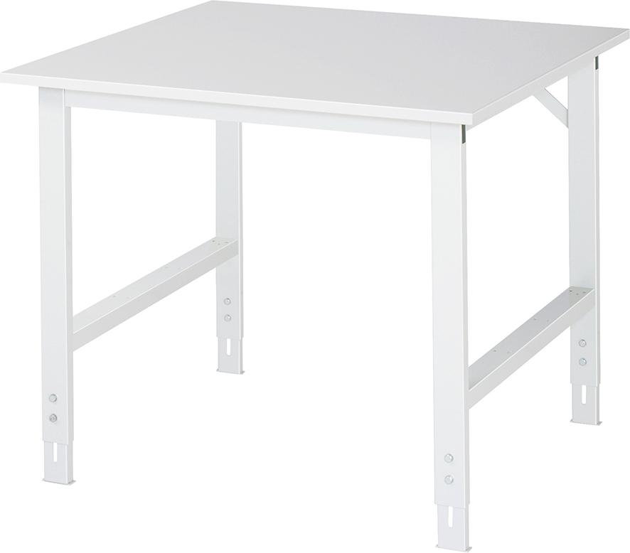 Arbeitstisch Tom - EGB-Melamin-Platte B1000xT1000 xH760-1080mm EGB-Melamin-Platte