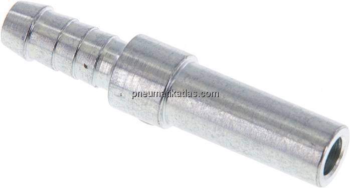 Schlauchnippel Rohr 10, Schl. 7 - 8mm, Stahl verzinkt