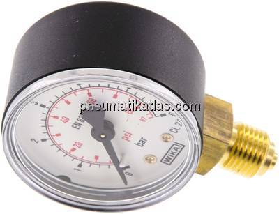 Manometer senkrecht (KU/Ms), 50mm, 0 - 6 bar, G 1/4"