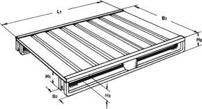 Stahlflachpalette B1200xT1000xH125 mm verzinkt Traglast 3000kg