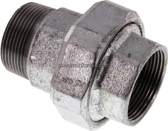 Verschraubung flach dichtend Rp/R 1-1/2" (IG/AG)