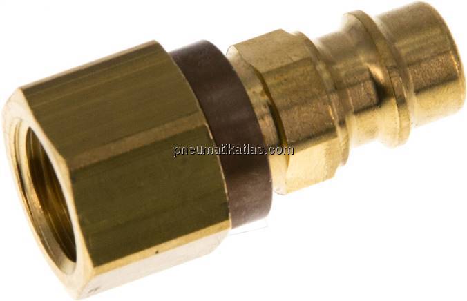 Kupplungsstecker (NW7,2) G 1/4"(IG), braun, Dreieck 12,5 mm