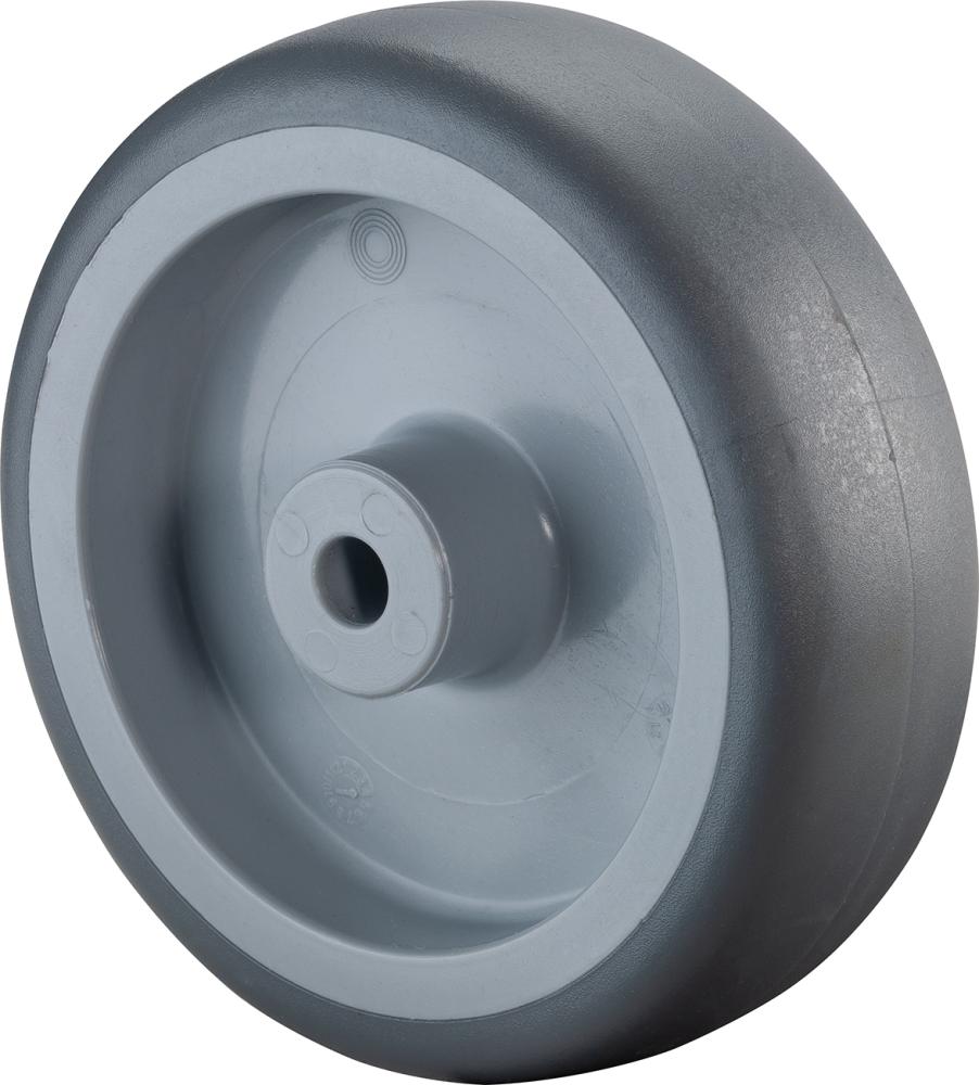 Gummirad 125mm A80.125 grau,Radkörper Kst.,GL BS ROLLEN