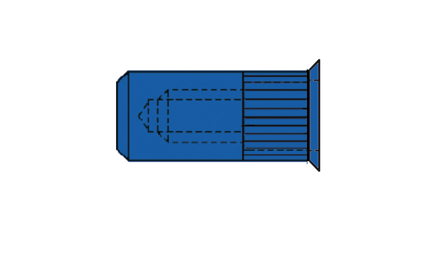 CAP-Blindnietmuttern Stahl Kleinkopf M 6 x 9 x 21,5