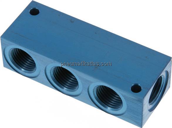Verteilerleiste 4x G 1/2", Aluminium