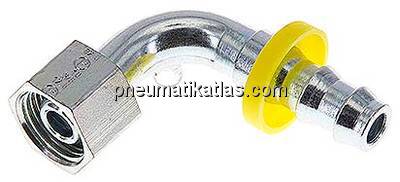 90°-Steckanschluss G 3/8" Ü-Mutter, 9,5mm GSP-Schlauch