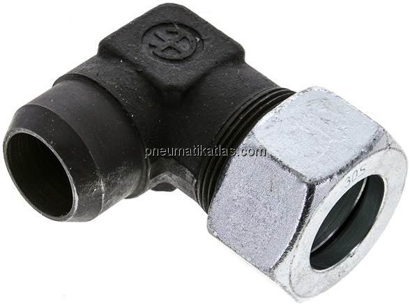 Winkel-Anschweißverschraubung 30 S (M42x2), Stahl phosphatiert