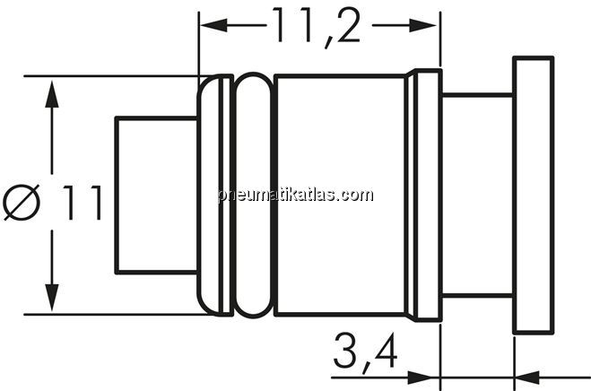 Detailansicht: Steckerabmessungen