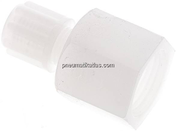 Aufschraub-Verschraubung G 3/8"-6x4mm, PVDF