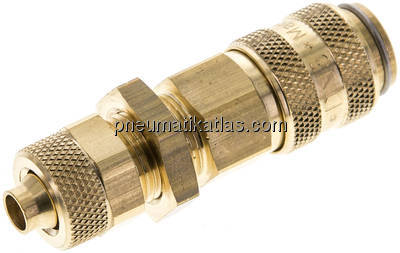 Schott-Kupplungsdose (NW5) 8x6mm Schlauch, Messing