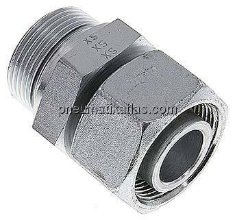 Einstellb. Schneidringverschr. G 1-1/4"-30 S, Stahl verzinkt