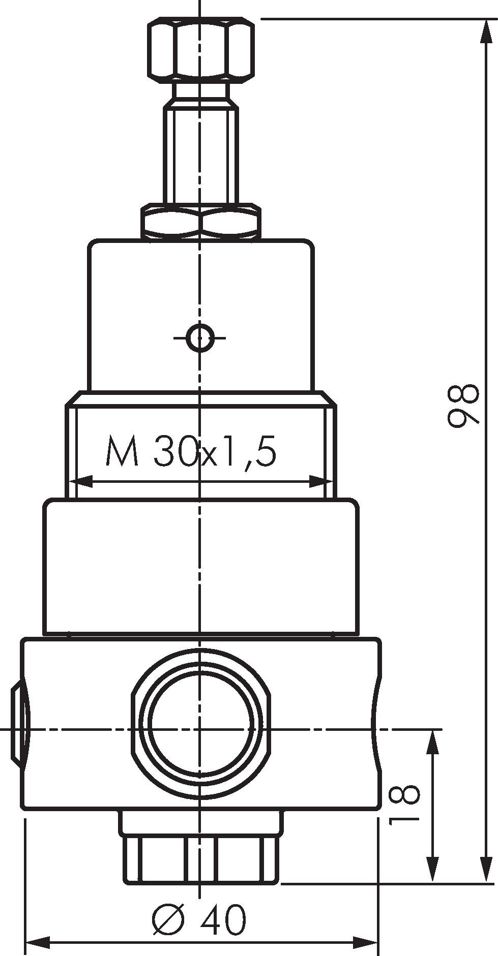 Zeichnung: Druckregler (Solid)