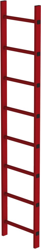 Schachtleiter 8 Sprossen L 2,24 m B450 mm LW 300 mm GFK