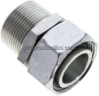 Einstellb. Schneidringverschr. 35 L-NPT 1-1/4", Stahl verzinkt