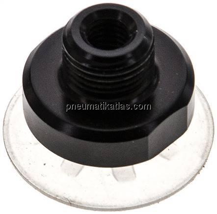 Flachsauger, Stützrippe, P-Serie, Ø 22x1mm, Silikon (50A), transparent