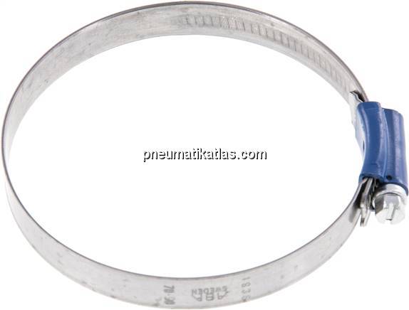 12mm Schlauchschelle 70 - 90mm, Stahl verzinkt (W1) (ABA)