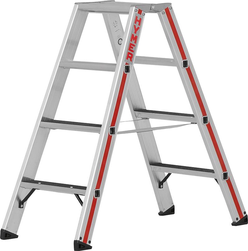 Stufenstehleiter R13 beidseitig begehbar 2x4 StufenLänge 1,04 m