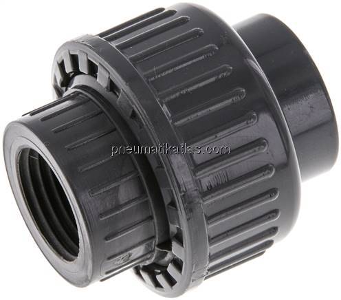 Klebe-/Gewindeverschraubung, PVC-U/ EPDM, 20mmxRp 1/2" IG