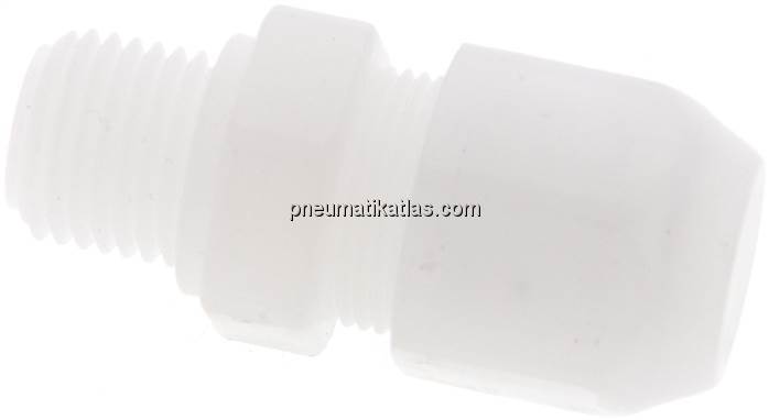 Gerade Verschraubung G 1/4"-10x8mm, PVDF (FDA)