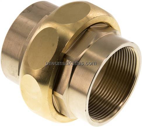 Verschraubung kon. dichtend Rp 2" (IG),Messing