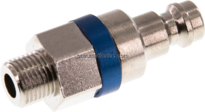 Kupplungsstecker (NW5) G 1/8"(AG), Messing vernickelt