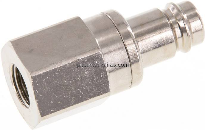 Kupplungsstecker (NW10) G 1/4"(IG), Messing vernickelt