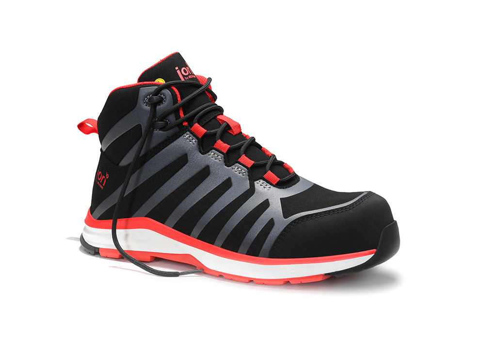 Sicherheitsschnürstiefel jo_RAPID black-red Mid ESD S3