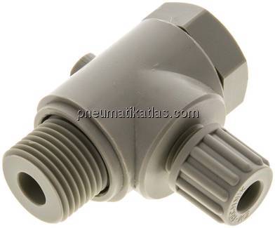 Winkel-Verschraubung G 1/2"-8x6mm, Polypropylen, Hohlschraube