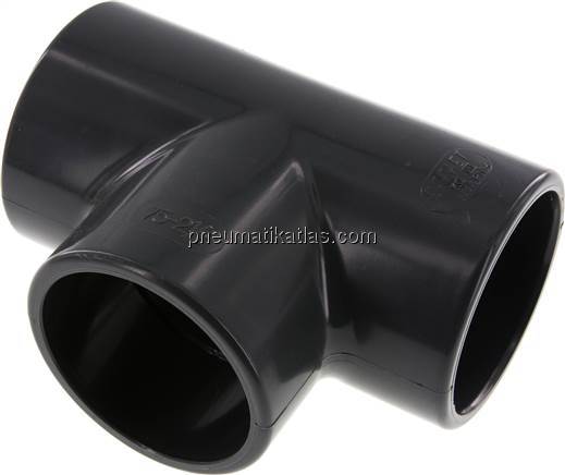 Klebemuffen-T-Stück, PVC-U, 75mm