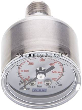 ES-Manometer waagerecht, 40mm, 0 - 40 bar, G 1/4"