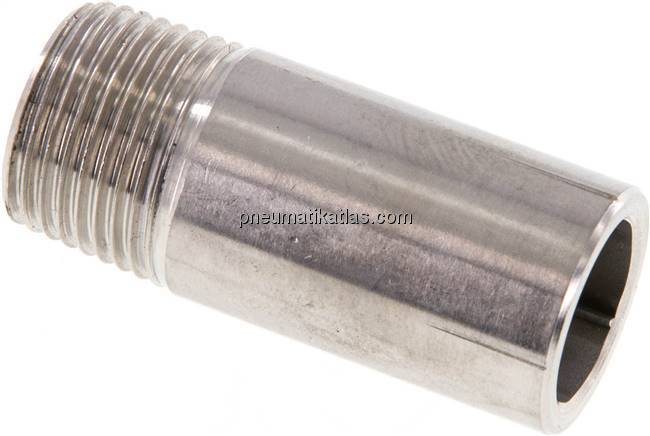 Anschweißnippel R 3/8"-40mm-17,2mm, 1.4571