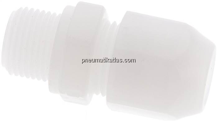Gerade Verschraubung G 3/8"-12x10mm, PVDF (FDA)
