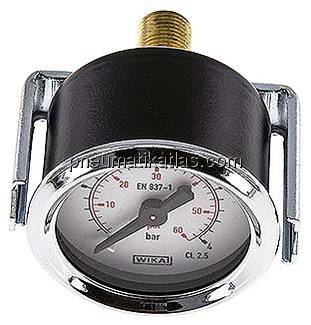 Einbaumanometer, 3-kant-Frontring, 40mm, 0 - 4 bar