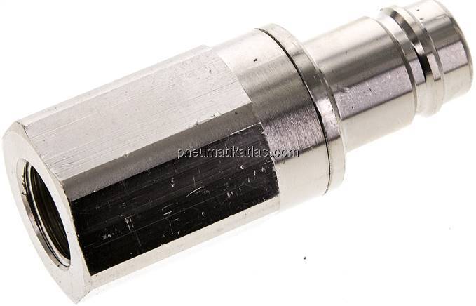 Kupplungsstecker (NW15) G 1/2"(IG), Messing vernickelt