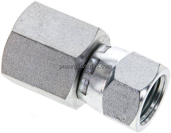 Gerade Aufschraubverschraubung JIC UNF 9/16"-18 - G 3/8"