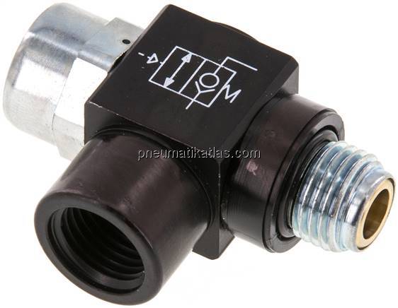 Stoppverschraubung ohne Handnotbetätigung, G 1/4" (IG/AG)