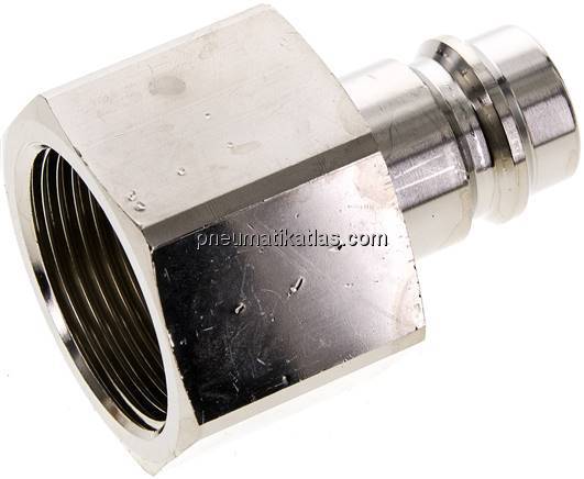 Kupplungsstecker (NW19) G 1-1/4"(IG), Messing vernickelt